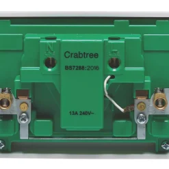 Crabtree Instinct 13A 2-Gang DP Switched Passive RCD Socket White 7 Crabtree Instinct 13A 2-Gang DP Switched Passive RCD Socket White -British General Shop 429HV A2