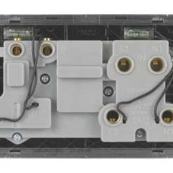 Schneider Electric Lisse Deco 45A 2-Gang DP Cooker Switch & 13A DP Switched Socket Polished Chrome With LED With Black Inserts 9 Schneider Electric Lisse Deco 45A 2-Gang DP Cooker Switch & 13A DP Switched Socket Polished Chrome With LED With Black Inserts -British General Shop 435FF A3