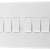 British General 800 Series 20A 16AX 6-Gang 2-Way Light Switch White -British General Shop 437XF P