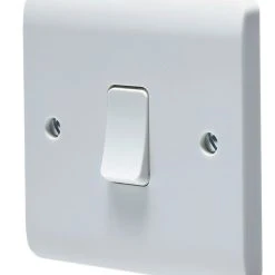 Crabtree Instinct 20A 1-Gang DP Control Switch White