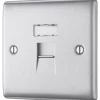 British General Nexus Metal RJ45 Ethernet Socket Brushed Steel -British General Shop 438XG P