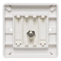 Crabtree Capital 1-Gang F-Type Satellite Socket White With Colour-Matched Inserts -British General Shop 44014 A2