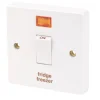 Crabtree Capital 20A 1-Gang DP Fridge Freezer Switch White With Neon -British General Shop 4412J P