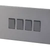 LAP 10AX 2-Gang 2-Way Light Switch Slate-Effect -British General Shop 4415G P