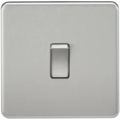 Knightsbridge SF1200BC 10AX 1-Gang Intermediate Switch Brushed Chrome