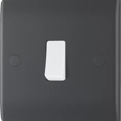 British General Part M 20A 16AX 1-Gang 2-Way Light Switch Charcoal