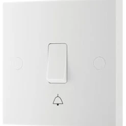 British General 900 Series 10A 1-Gang 1-Way Retractive Bell Push Switch White