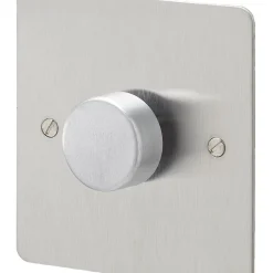 MK Edge 1-Gang 2-Way Dimmer Switch Brushed Stainless Steel