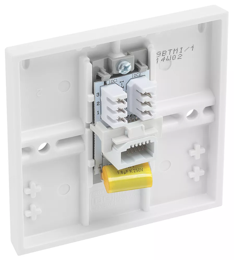 British General 900 Series Master Telephone Socket White With White Inserts 5 British General 900 Series Master Telephone Socket White With White Inserts - Image 3