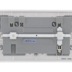 British General 900 Series 13A 2-Gang SP Switched Socket + 3.1A 3-Outlet Type A USB Charger White -British General Shop 4492R A3