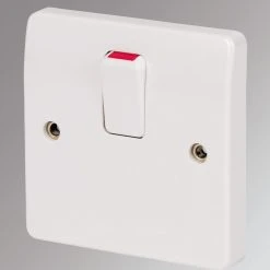 MK Logic Plus 20A 1-Gang DP Control Switch White