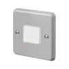 MK Contoura 10A 2-Gang 2-Way Switch Grey With White Inserts -British General Shop 450RG P