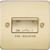 Knightsbridge FP1100BB 10AX 1-Gang TP Fan Isolator Switch Brushed Brass -British General Shop 455VF P