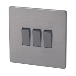 LAP 10AX 1-Gang 2-Way Light Switch Slate-Effect