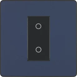British General Evolve 1-Gang 2-Way LED Single Secondary Trailing Edge Touch Dimmer Switch Blue With Black Inserts 11 British General Evolve 1-Gang 2-Way LED Single Secondary Trailing Edge Touch Dimmer Switch Blue With Black Inserts -British General Shop 464PY A2