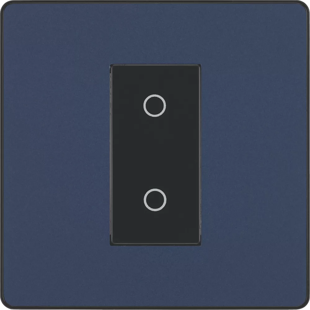 British General Evolve 1-Gang 2-Way LED Single Secondary Trailing Edge Touch Dimmer Switch Blue With Black Inserts 5 British General Evolve 1-Gang 2-Way LED Single Secondary Trailing Edge Touch Dimmer Switch Blue With Black Inserts - Image 3
