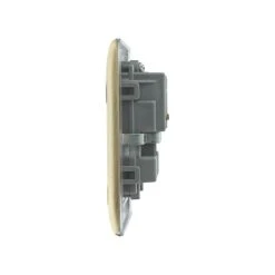 British General Nexus Metal 13A 2-Gang DP Switched Plug Socket Antique Brass With Black Inserts -British General Shop 46623 A3