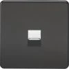 Knightsbridge SF7300MB Master Telephone Socket Matt Black -British General Shop 467TY P