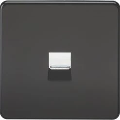 Knightsbridge SF7300MB Master Telephone Socket Matt Black