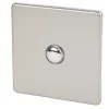 Varilight 6AX 1-Gang 2-Way Light Switch Satin Chrome -British General Shop 4725H P