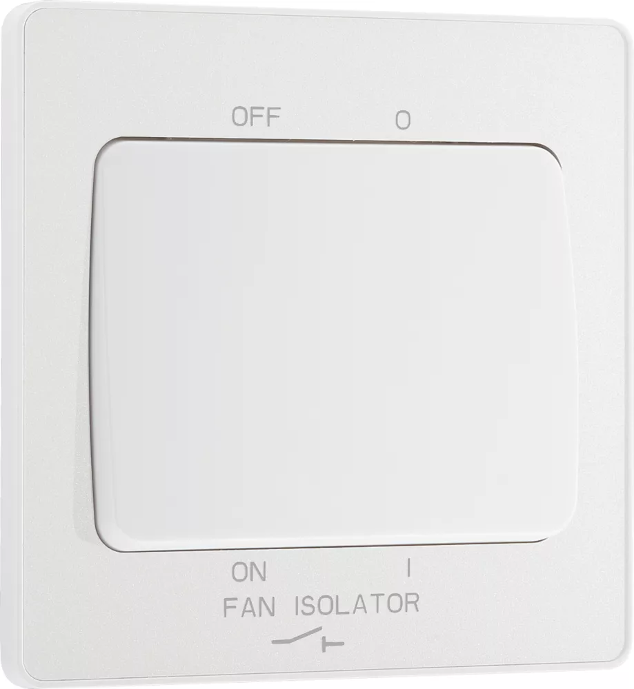 British General Evolve 10A 1-Gang 3-Pole Fan Isolator Switch Pearlescent White With White Inserts 4 British General Evolve 10A 1-Gang 3-Pole Fan Isolator Switch Pearlescent White With White Inserts - Image 2
