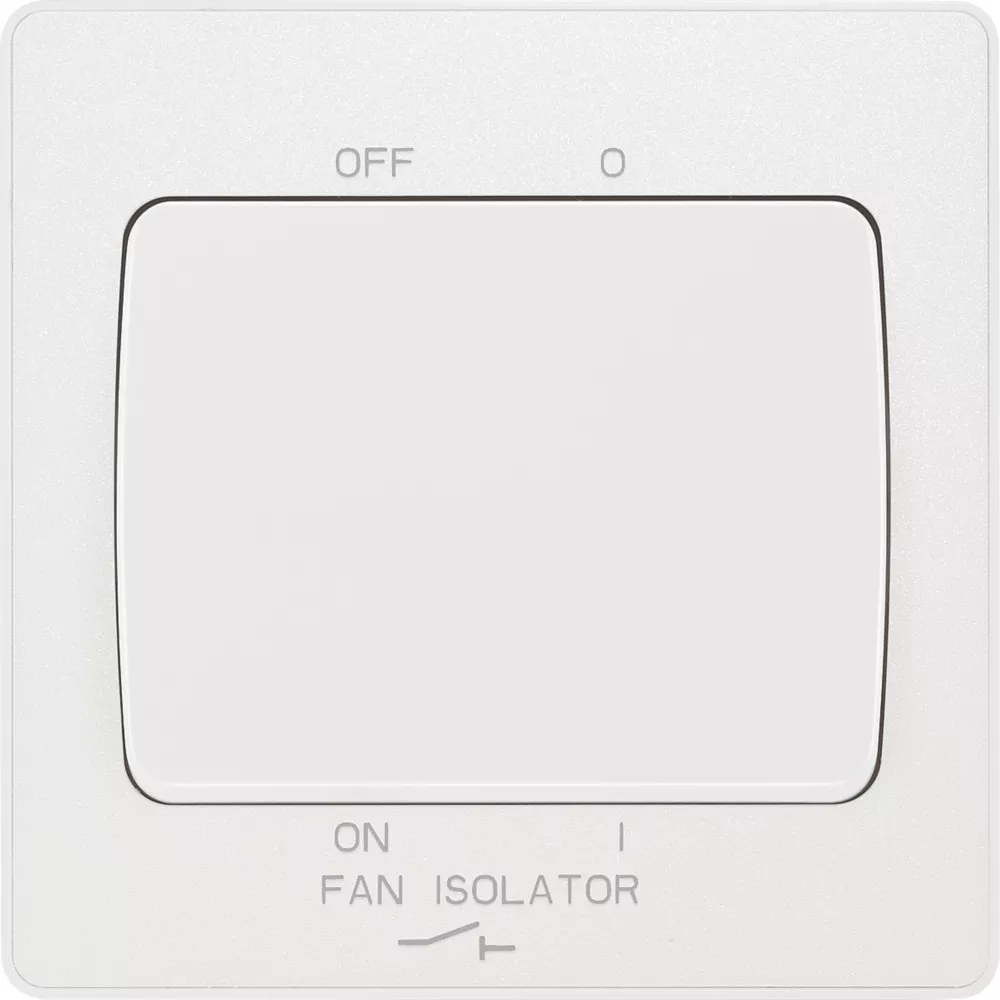 British General Evolve 10A 1-Gang 3-Pole Fan Isolator Switch Pearlescent White With White Inserts 5 British General Evolve 10A 1-Gang 3-Pole Fan Isolator Switch Pearlescent White With White Inserts - Image 3