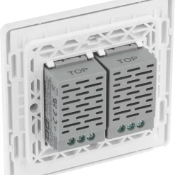 British General Evolve 2-Gang 2-Way LED Double Secondary Touch Trailing Edge Dimmer Switch Brushed Steel With White Inserts 13 British General Evolve 2-Gang 2-Way LED Double Secondary Touch Trailing Edge Dimmer Switch Brushed Steel With White Inserts -British General Shop 474PY A4