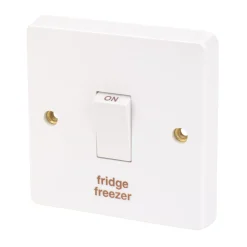 Crabtree Capital 20A 1-Gang DP Fridge Freezer Switch White
