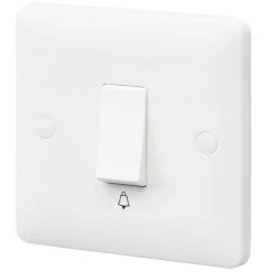 MK Base 10A 1-Gang SP Control Switch White With White Inserts