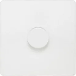 British General Evolve 1-Gang 2-Way LED Trailing Edge Single Push Dimmer Switch With Rotary Control Pearlescent White With White Inserts -British General Shop 475PY A2