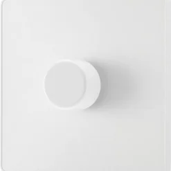 British General Evolve 1-Gang 2-Way LED Trailing Edge Single Push Dimmer Switch With Rotary Control Pearlescent White With White Inserts -British General Shop 475PY A3