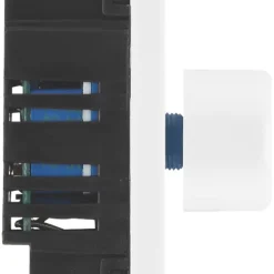 British General Evolve 1-Gang 2-Way LED Trailing Edge Single Push Dimmer Switch With Rotary Control Pearlescent White With White Inserts -British General Shop 475PY A5