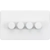 Knightsbridge SF2184MW 4-Gang 2-Way LED Dimmer Switch Matt White 1 Knightsbridge SF2184MW 4-Gang 2-Way LED Dimmer Switch Matt White -British General Shop 476TY P