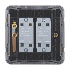 Schneider Electric Lisse Deco 10AX 2-Gang 2-Way Light Switch Brushed Stainless Steel With Black Inserts 9 Schneider Electric Lisse Deco 10AX 2-Gang 2-Way Light Switch Brushed Stainless Steel With Black Inserts -British General Shop 480CC A3