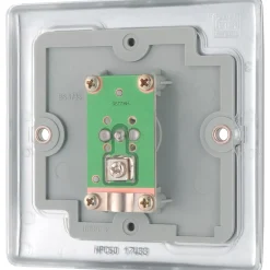 British General Nexus Metal 1-Gang Coaxial TV Socket Polished Chrome -British General Shop 480FT A3