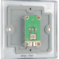 British General Nexus Metal 1-Gang Coaxial TV Socket Polished Chrome -British General Shop 480FT A4