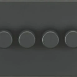 Knightsbridge SF2184AT 4-Gang 2-Way LED Dimmer Switch Anthracite