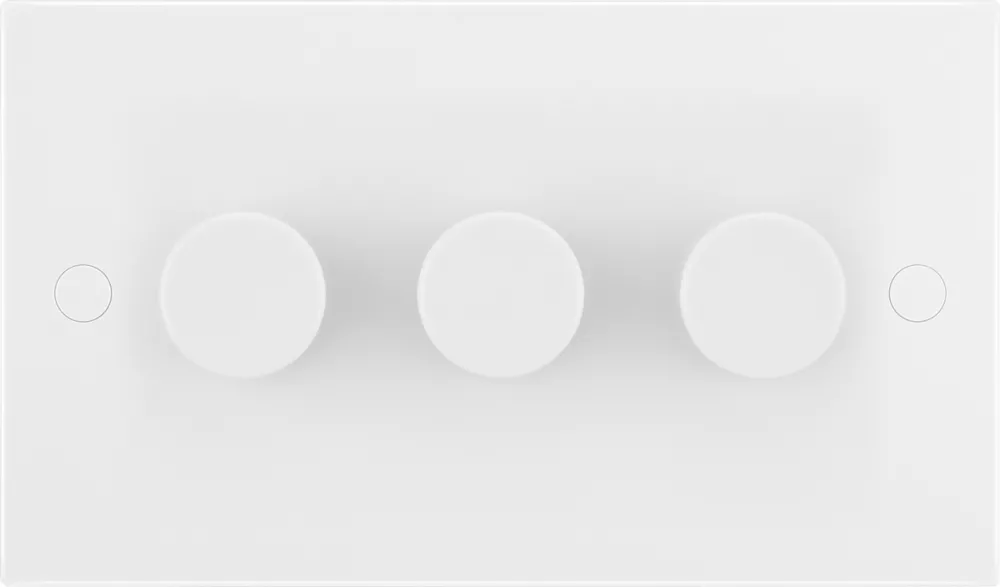 British General 3-Gang 2-Way LED Dimmer Switch White 4 British General 3-Gang 2-Way LED Dimmer Switch White - Image 2