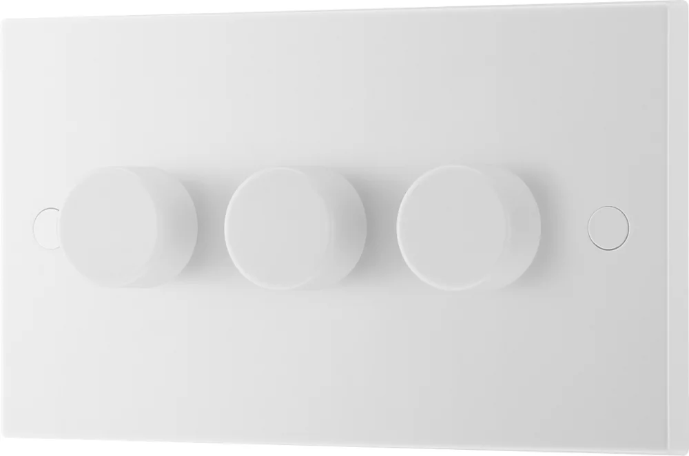 British General 3-Gang 2-Way LED Dimmer Switch White 3 British General 3-Gang 2-Way LED Dimmer Switch White