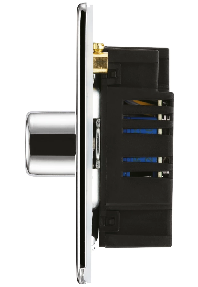 LAP 2-Gang 2-Way LED Dimmer Switch Polished Chrome 5 LAP 2-Gang 2-Way LED Dimmer Switch Polished Chrome - Image 3