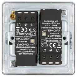 LAP 2-Gang 2-Way LED Dimmer Switch Polished Chrome 9 LAP 2-Gang 2-Way LED Dimmer Switch Polished Chrome -British General Shop 483KJ A3