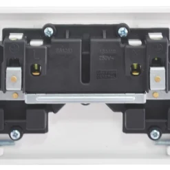 British General 900 Series 13A 2-Gang SP Switched Plug Socket White 5 Pack
