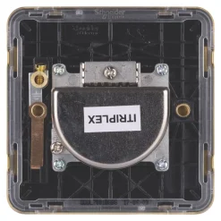 Schneider Electric Lisse Deco 1-Gang Triplex Multimedia Socket Satin Brass With Black Inserts 9 Schneider Electric Lisse Deco 1-Gang Triplex Multimedia Socket Satin Brass With Black Inserts -British General Shop 485FF A3