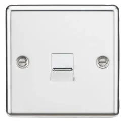 Knightsbridge CL74PC Slave Telephone Socket Polished Chrome