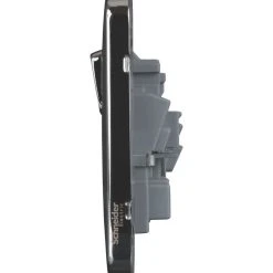 Schneider Electric Lisse Deco 13A 2-Gang SP Switched Plug Socket Polished Chrome With Black Inserts 8 Schneider Electric Lisse Deco 13A 2-Gang SP Switched Plug Socket Polished Chrome With Black Inserts -British General Shop 488FF A2