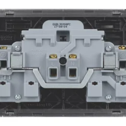 Schneider Electric Lisse Deco 13A 2-Gang SP Switched Plug Socket Polished Chrome With Black Inserts 9 Schneider Electric Lisse Deco 13A 2-Gang SP Switched Plug Socket Polished Chrome With Black Inserts -British General Shop 488FF A3