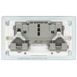 LAP 13A 2-Gang DP Switched Socket Polished Chrome With White Inserts 9 LAP 13A 2-Gang DP Switched Socket Polished Chrome With White Inserts -British General Shop 488KJ A3