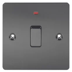 LAP 20A 1-Gang DP Control Switch Black Nickel With Neon With Black Inserts 5 LAP 20A 1-Gang DP Control Switch Black Nickel With Neon With Black Inserts -British General Shop 49117 A1