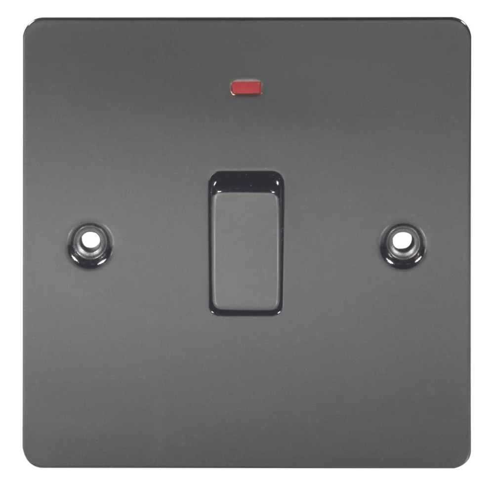 LAP 20A 1-Gang DP Control Switch Black Nickel With Neon With Black Inserts 4 LAP 20A 1-Gang DP Control Switch Black Nickel With Neon With Black Inserts - Image 2
