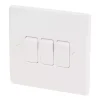 Schneider Electric Ultimate Slimline 10AX 3-Gang 2-Way Light Switch White -British General Shop 4912J P